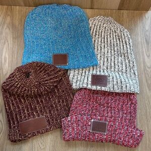 Love Your Melon Beanie Bundle Limited Edition 100% Cotton Speckled 4 Hats U of M
